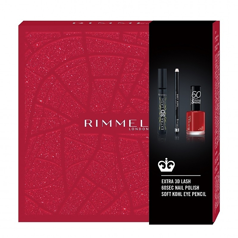 Rimmel (mascara/8ml + eye/pencil/1.2g + nail/polish/8ml) - ערכה