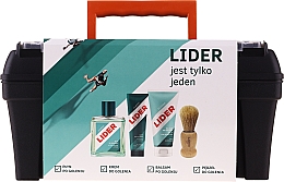 ערכה Lider Classic Tool Box Set (ash/lot/100ml + sh/cr/65g + ash/balm/100ml + sh/brush + case)