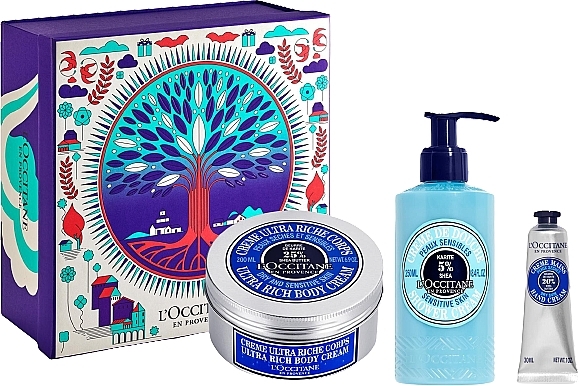 Set - L'Occitane Shea Butter (b/cr/200ml + sh/cr/250ml + h/balm/30)