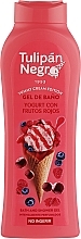 ג'ל רחצה "יוגורט ופירות יער אדומות" Tulipan Negro Intense Bath And Shower Gel Yoghurt With Red Fruits