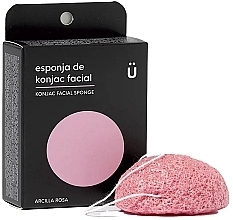 ספוגית ניקוי לפנים "חימר ורוד" NaturBrush Konjac Facial Sponge Pink Clay