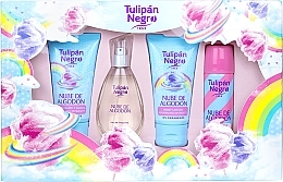 Tulipan Negro Nube De Algodon ערכה (edt/50ml + b/spray/50ml + sh/gel/75ml + b/lot/75ml)