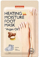 מסיכת לחות מחממת לרגליים "שמן ארגן"  Purederm Heating Moisture Foot Mask