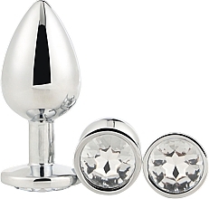 Analplug-Set aus Aluminium 3 St. Dream Toys Gleaming Love Silver Plug Set