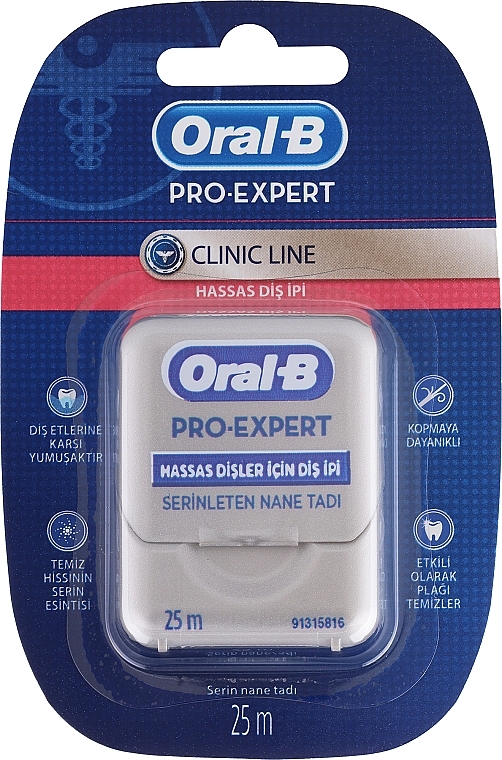 Zahnseide Pro-Expert Clinic Line mit Minzgeschmack 25 m - Oral-B Pro-Expert Clinic Line Floss Cool Mint