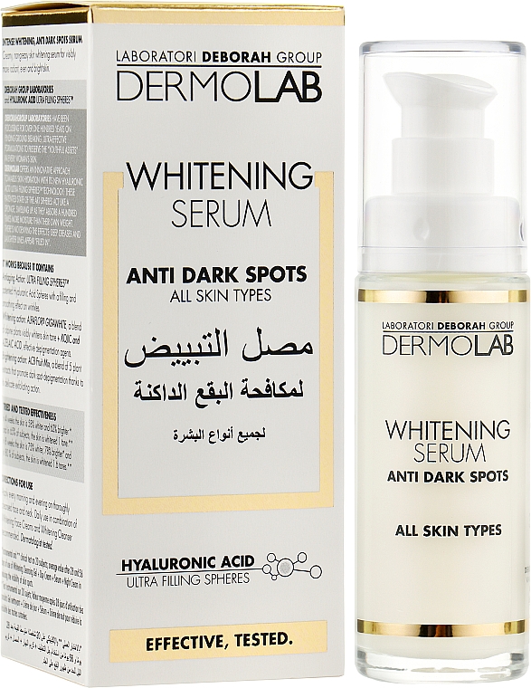 Aufhellendes und regenerierendes Gesichtsserum gegen Falten und Pigmentflecken - Deborah Milano Dermolab Whitening Serum