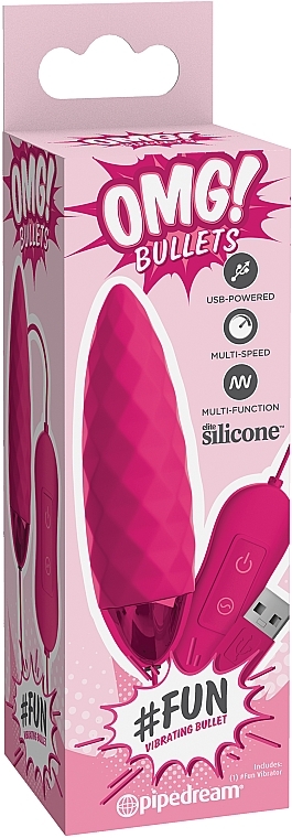 Geprägtes Vibro-Geschoss mit Fernbedienung pink - Pipedream OMG! Bullets #Fun Vibrating Bullet