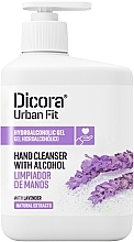 Gel de limpeza para mãos sem enxaguar "Lavanda" Dicora Urban Fit Hydroalcoholic Gel Hand Cleanser With Alcohol