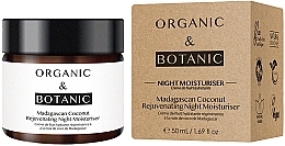 Creme facial de noite hidratante Organic & Botanic Madagascan Coconut Rejuvenating Night Moisturiser