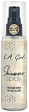 L.A. Girl Shimmer Spray Spray cintilante para rosto e corpo