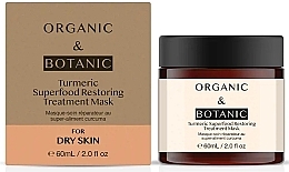 Máscara revitalizante com cúrcuma para rosto Organic & Botanic Turmeric Superfood Restoring Treatment Mask