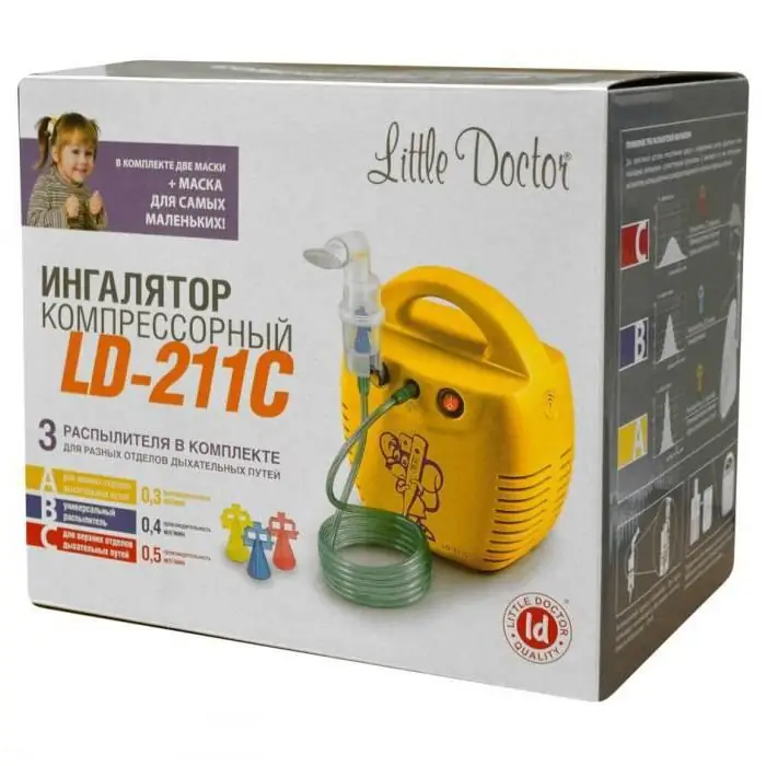 Kompresorový inhalátor LD-211C Little Doctor: návod, recenzie