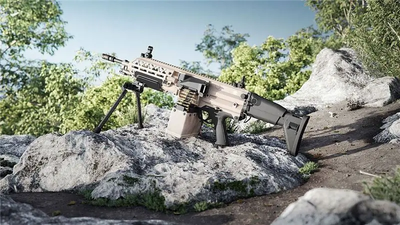 Ultralight machine gun FN Evolys. Assault rifle competitor