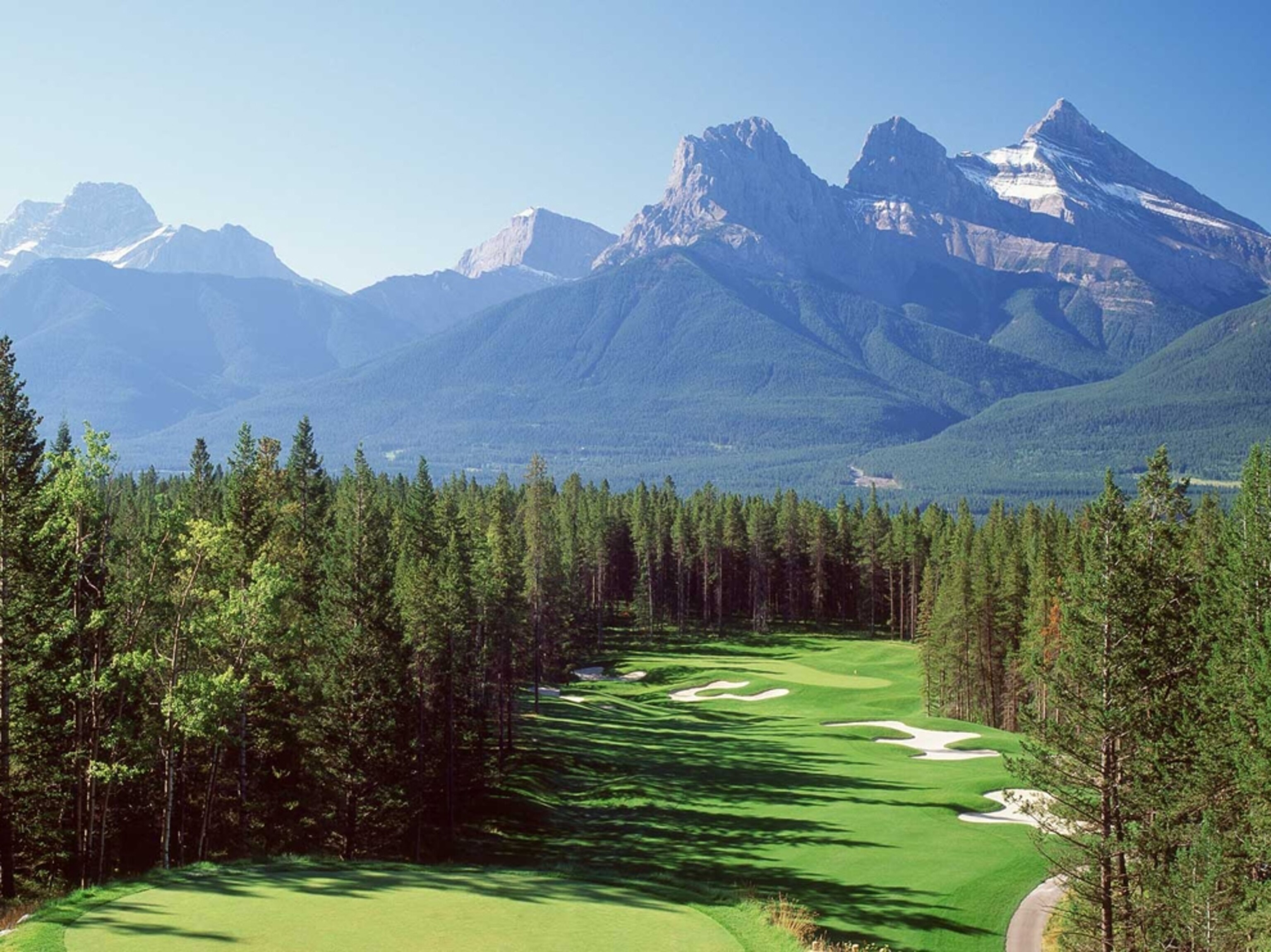 Golf course in the Canadian Rockies