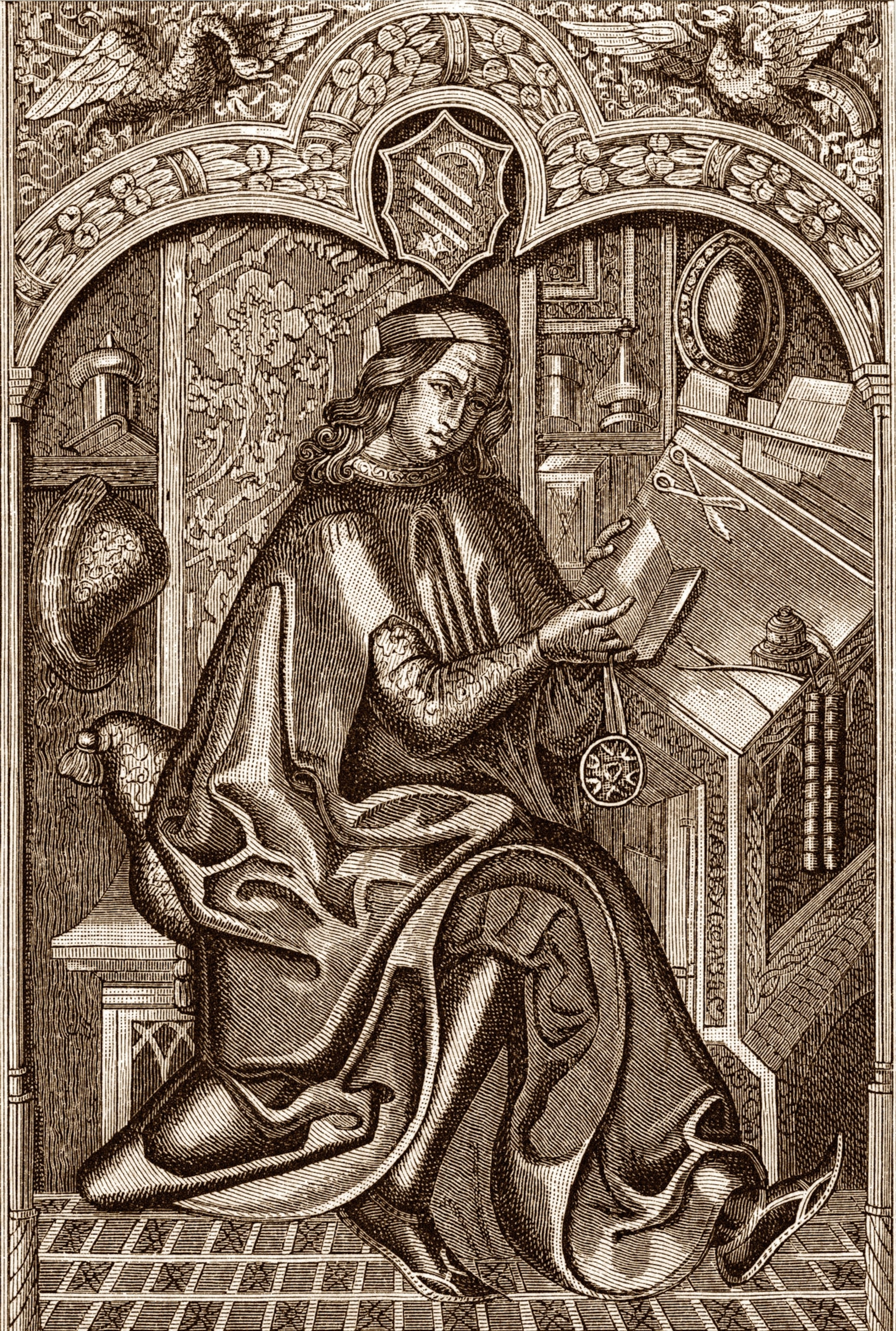 an engraving of Filippo Buonaccorsi in the Dominican Monastery of Krakow