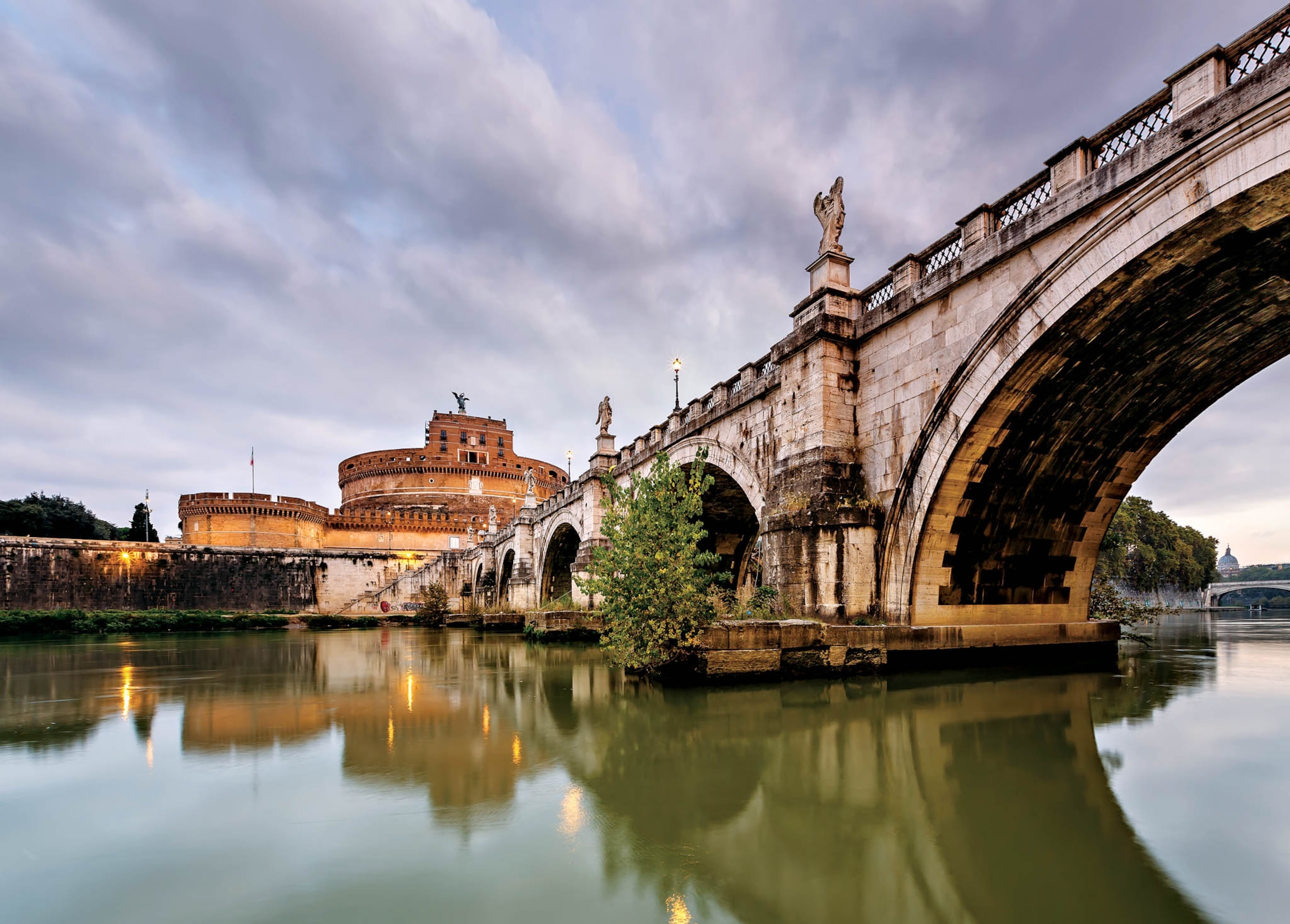 Built as a mausoleum for Emperor Hadrian on the banks of the Tiber, Castel Sant’Angelo is now a museum.