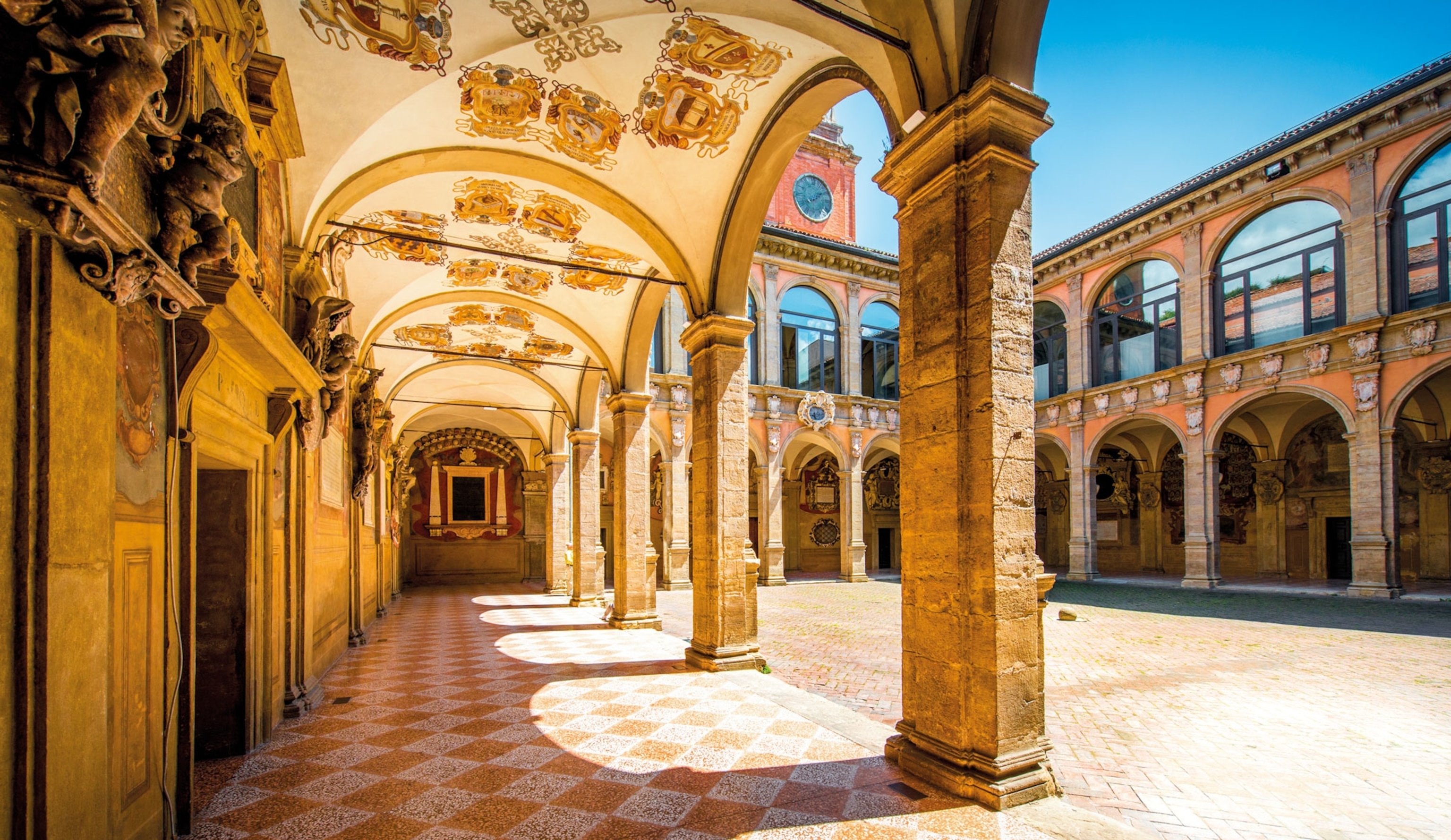 the 16th-century Archiginnasio of Bologna