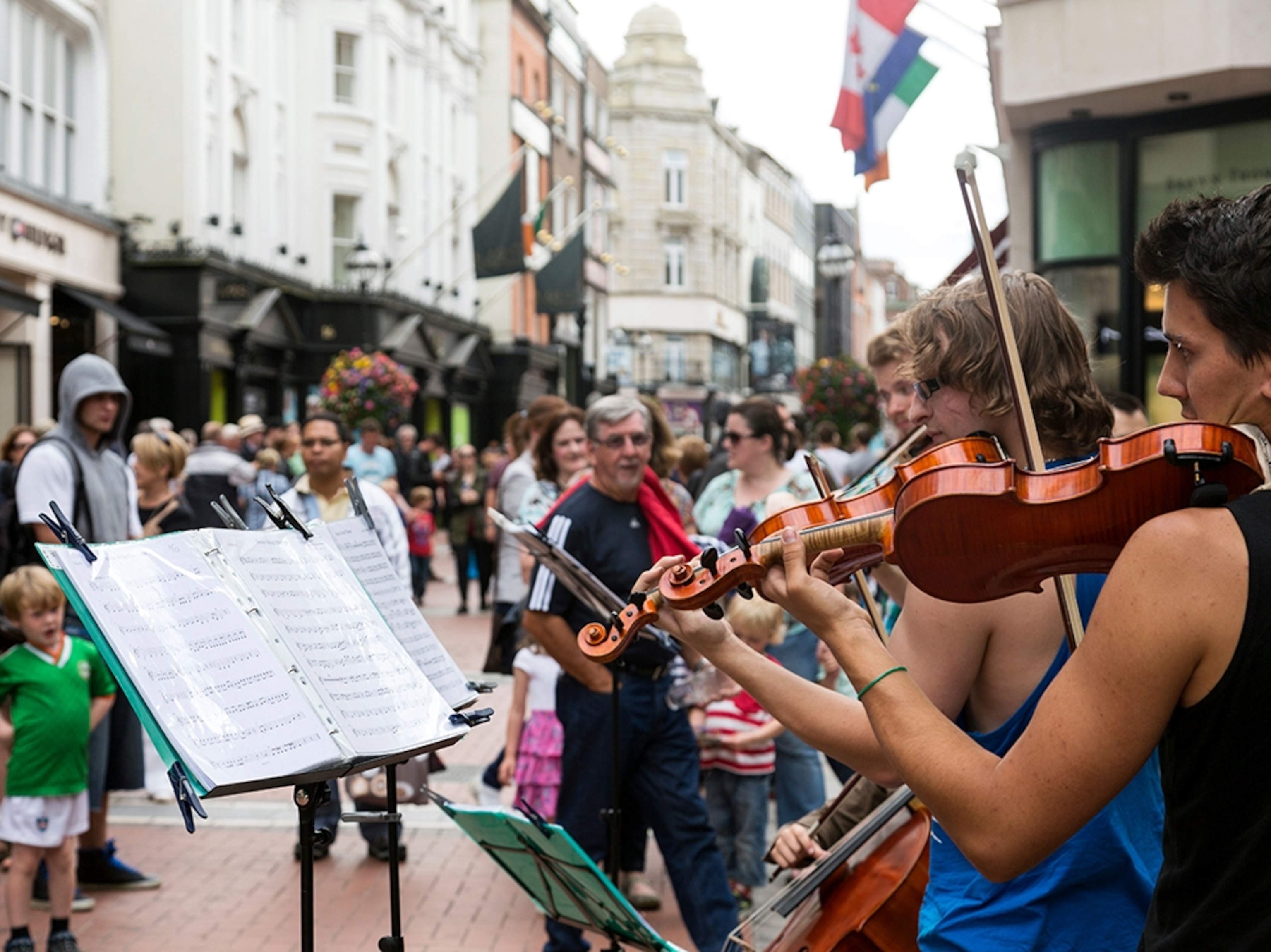 musicians on Grafton Street, Dublin, Ireland