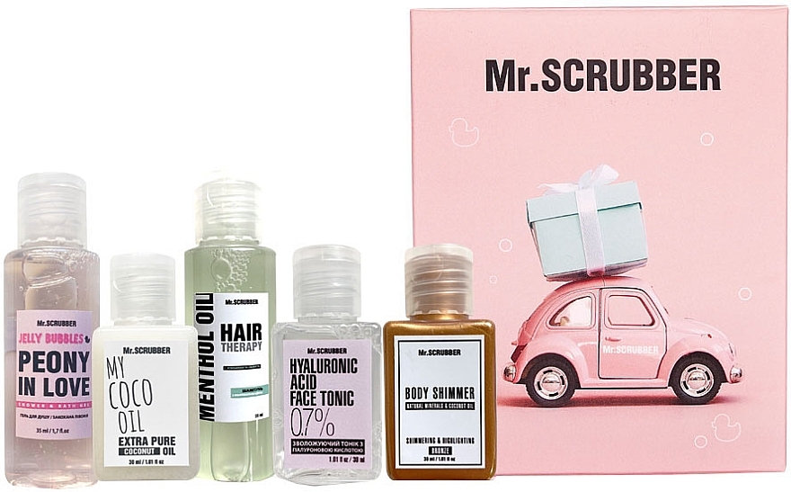 Sett - Mr.Scrubber Travel Box (oil/30ml + shm/35ml + sh/gel/35ml + b/shimmer/30ml + tonic/30ml)