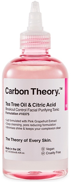 Tea Tree Oil Rensende ansiktstonic - Carbon Theory Facial Purifying Tonic