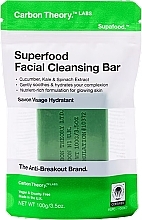 Rensende ansiktssåpe Carbon Theory Superfood Facial Cleansing Bar Green