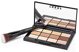 Ansiktskonturpalett + børste LORAC PRO Conceal & Contour Palette & Makeup Brush