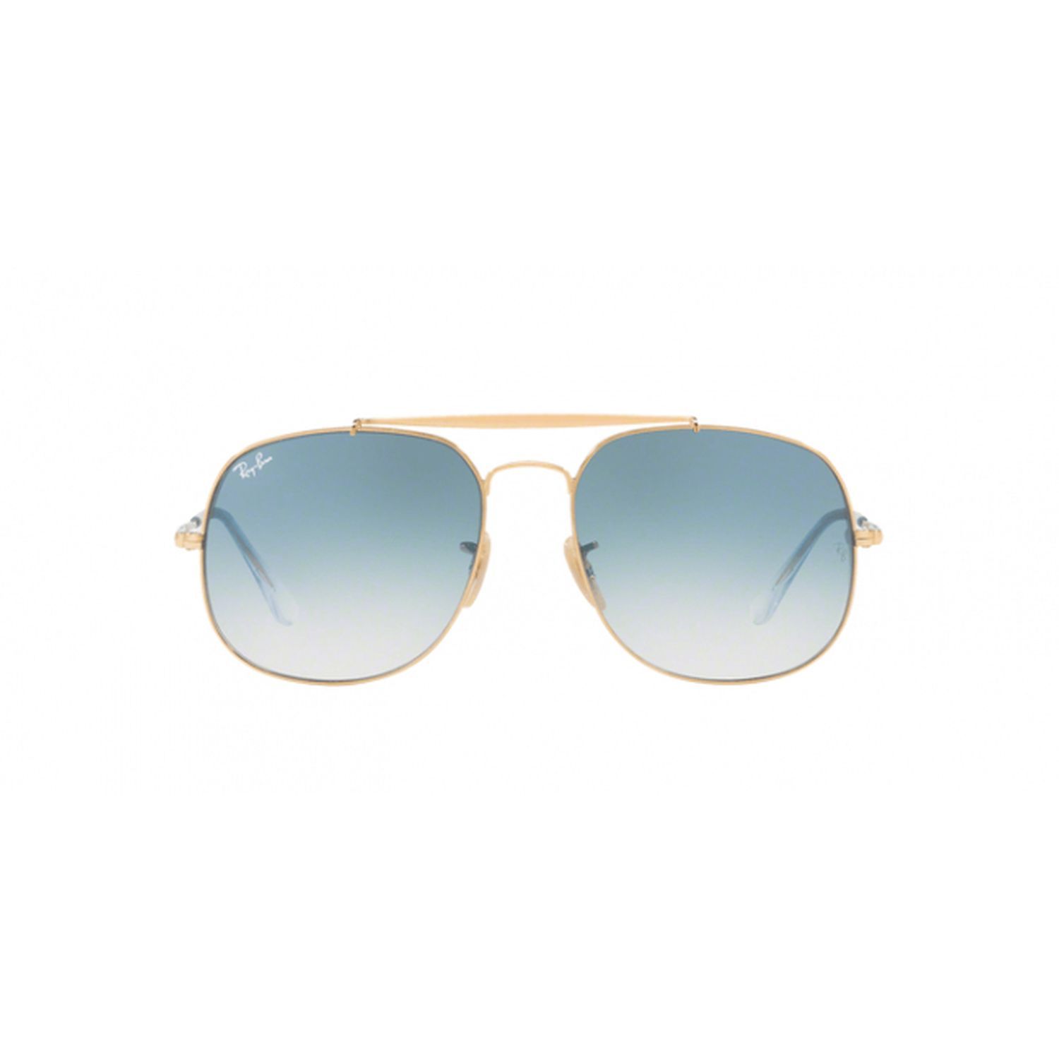 Ray-Ban RB3561-001-3F General Sunglasses Gold Frame Light Blue Gradient ...