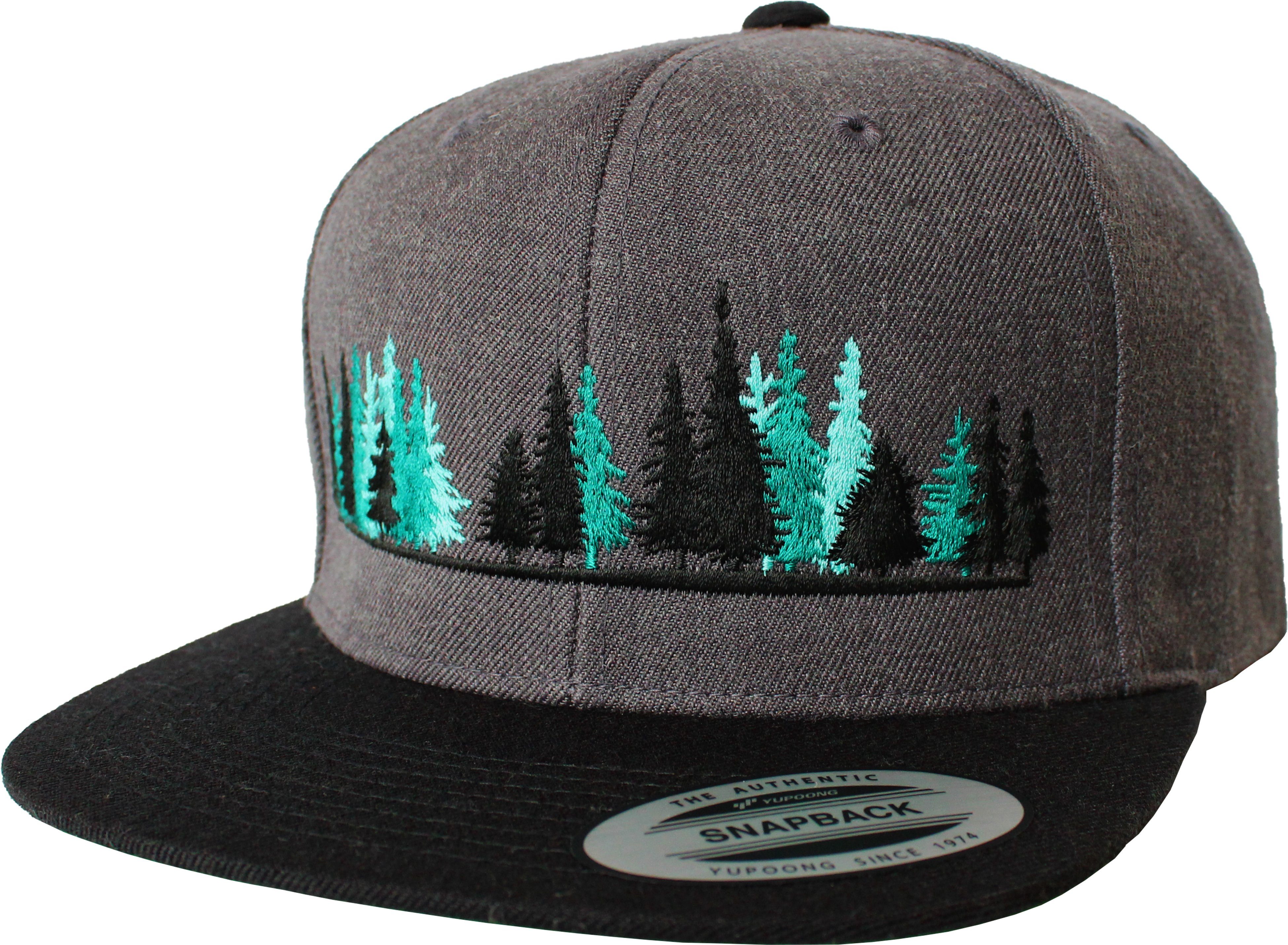 Baddery Snapback Cap Flexfit Outdoor Cap "Woodlands" für Wandern und Klettern, Stick, One Size Einheitsgröße, Snapback-Verschluss