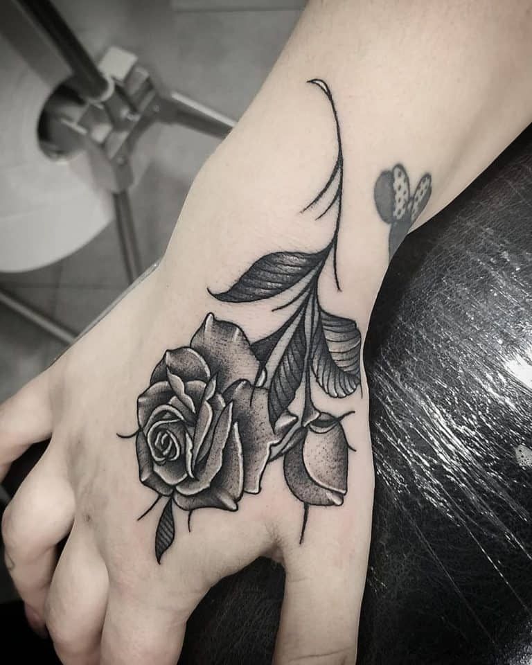 46 Latest Rose Tattoo Designs On Hand 2023