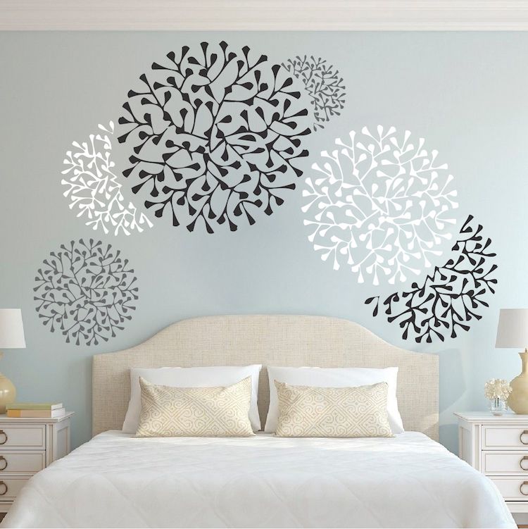 Beautiful Wall Accent Decals - Bedroom Wall Stencils - Removable ...