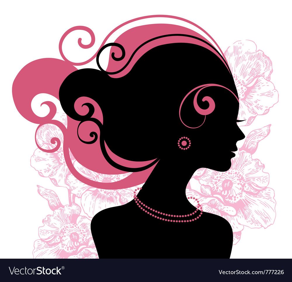 Flower Girl Silhouette Vector