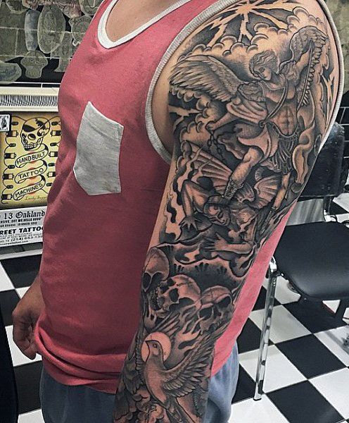 8 Powerful  Protective Archangel Michael Tattoos  Tattoodo