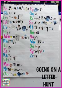 Use magazines to practice letter recognition! Click here to see how to have your class go on a pirate treasure hunt for letters!