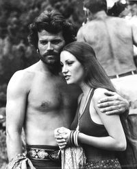 One of my all time favorite pictures!  Handsome Patrick Wayne and gorgeous Jane Seymour from Sinbad and The Eye of The Tiger.