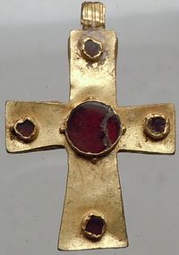 ancient Byzantine gold cross