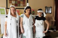 Fun activity for teen girls. Split into small groups, give each group the same amount of toilet paper and time limit. The girls pick one person in their group to be the model and the rest design a dress out of toilet paper on their model. See who can make the most creative dress!