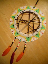 Create dream catchers to enhance your lesson about certain 'First American' cultures.