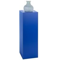 Our Blue Economy Display Pedestal is perfect for displaying on-the-go. Exceptional looking and cost-effective, our economy pedestal will make your item stand out in an extraordinary way. Tough and durable, this pedestal is easily transportable and resistant to the wear and tear of travel. Lightweight, it is one-third of the weight of our wooden pedestals, making it ideal for trade shows, special events, pop-up galleries, exhibitions, conferences, and so much more! Our vibrant blue pedestal allow