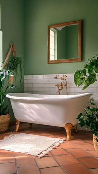 Dreaming of a cozy green and terracotta bathroom? It's like bringing nature and warmth together! Think lush greens and earthy vibes—your daily spa retreat awaits. Check out these gorgeous ideas to inspire your next green bathroom glow-up!