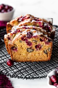 Orange Glazed Cranberry Bread