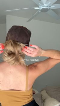  

Easy hat hairstyle that stays in place 

