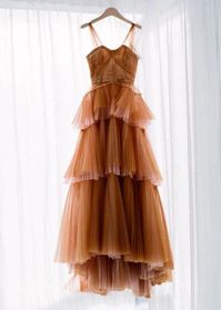 Beautiful A Line Brown Tulle Long Prom Dresses sold by SheDress. Shop more products from SheDress on Storenvy, the home of independent small businesses all over the world.