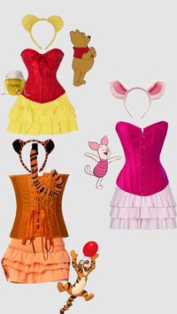 winnie the pooh, piglet, tigger halloween costume