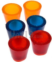 Gummy Shot Glasses: The Ultimate Chaser (I've heard of gummy bears soaked in vodka..... how about the glasses too?) ;)