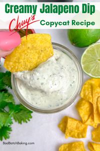 Chuy's Creamy Jalapeno Dip Copycat recipe