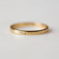 Dainty Personalized Band | 14-Karat – Golden Thread, Inc.