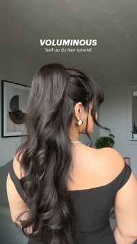 Trending hairstyles for summer, voluminous hair, voluminous half up do tutorial, long hair tutorials