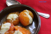 Carole's Chatter: Mascarpone stuffed poached apricots