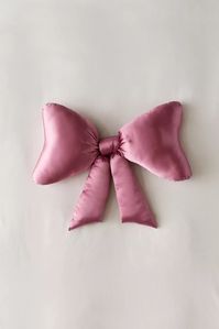 Big Bow Satin Throw Pillow | Urban Outfitters