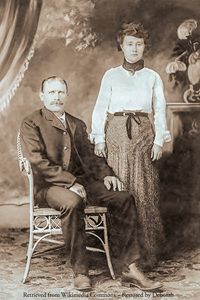 Photographer	
T.T. Richardson
Studio portrait of seated man with woman standing next to him, 1902
Date	1902
Collection	
University of Washington  